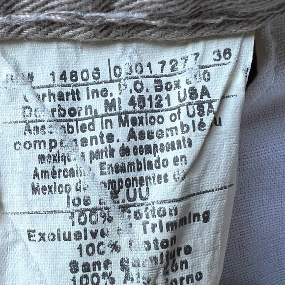 Carhartt Men’s Pleated Twill Khaki Work Pants B132KHI Beige, Size 40x34 - Picture 8 of 13